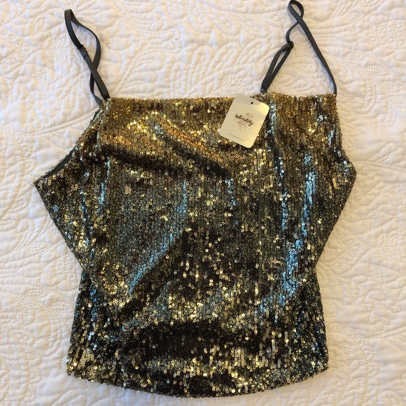 Free People Glitter Sequin Top Stop & Stare Top - Picture 4 of 11
